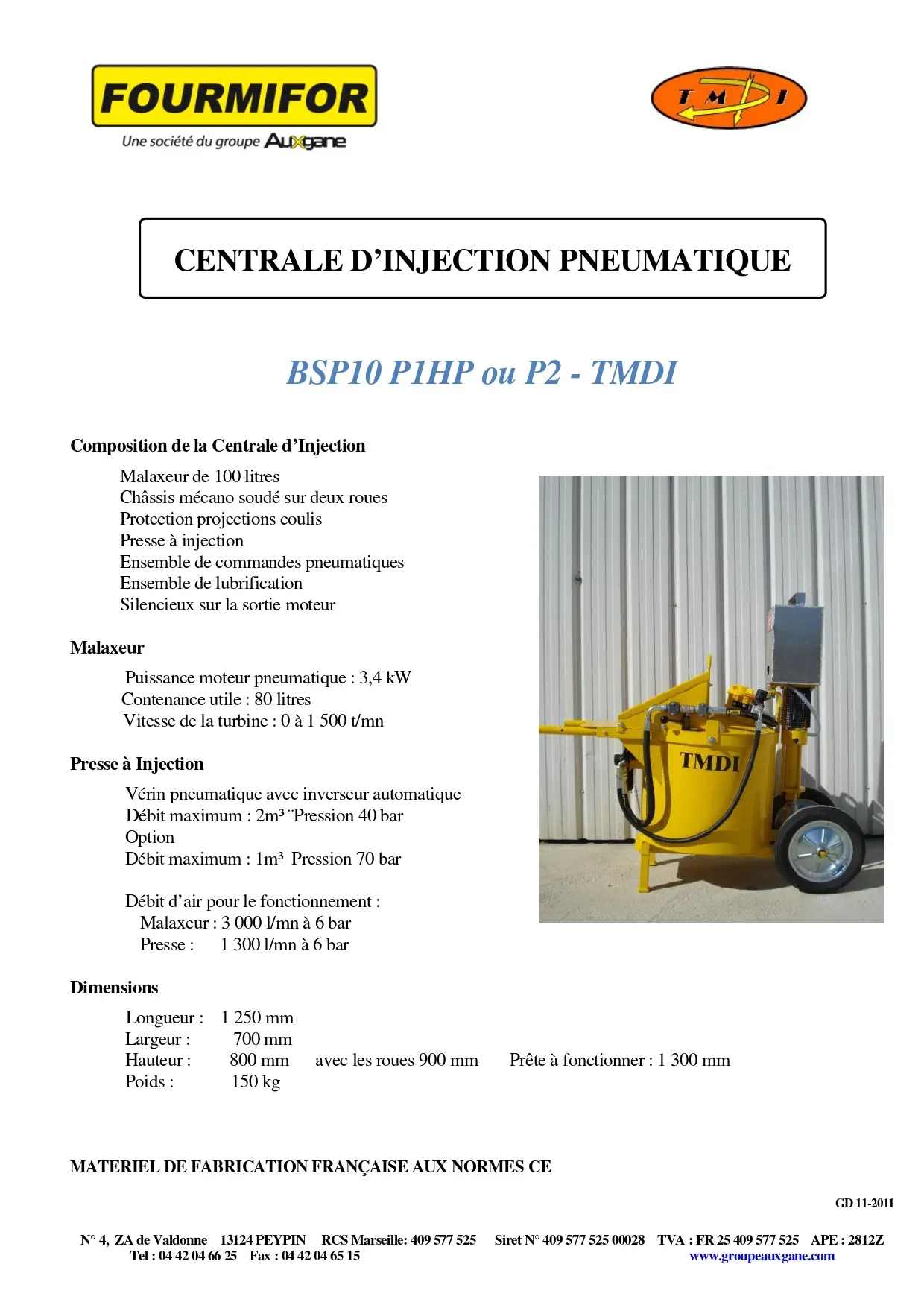 Centrale d'injection pneumatique (Brouette)